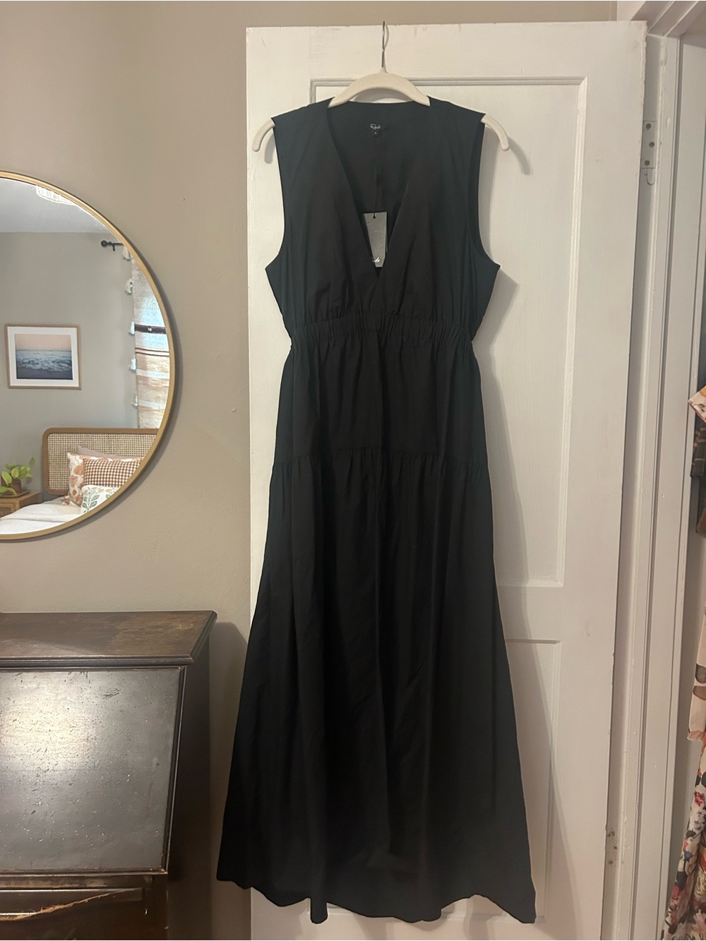 Rails Black Backless V-Neck Maxi Dress